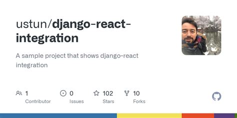 GitHub Ustun Django React Integration A Sample Project That Shows