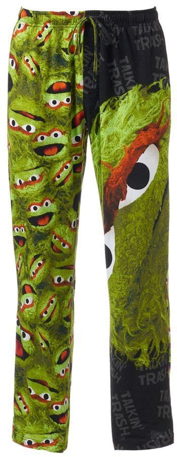 Men S Sesame Street Oscar The Grouch Talkin Trash Lounge Pants Oscar