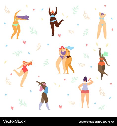 Plus Größe Frauen in Bikini Schwimmanzüge tanzen