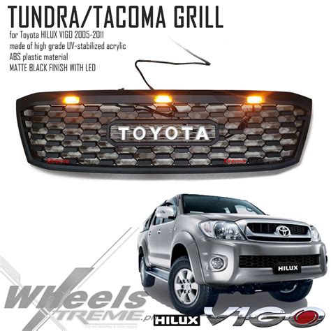 Toyota Hilux Vigo Tacuma Front Grill Grille Matte Black