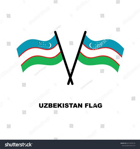 Uzbekistan Flag Vector Country Flags Isolated Stock Vector Royalty