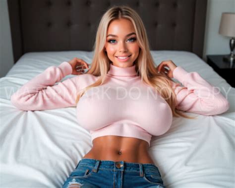 Pinup Photo Art Print Of A Cute Female Bikini Model Erotic Babe AI 525 EBay