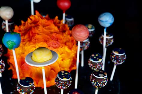 Baking Maniac: Solar System Cake Pops with Galaxy Cake