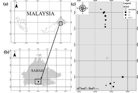 (a) Map of Malaysia. (b) Map of Sabah, Malaysia, showing the location... | Download Scientific ...