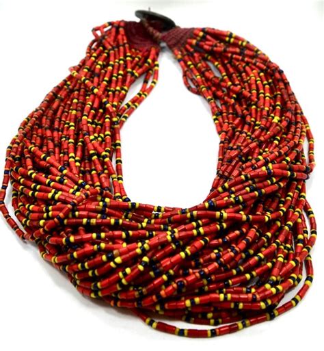 Authentic Naga Beaded Necklace From Nagaland Gem