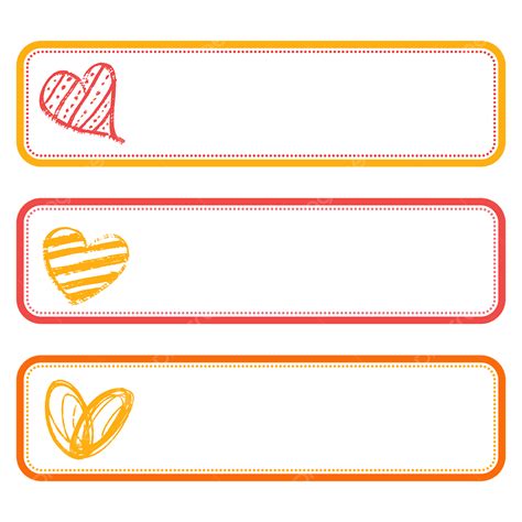 Heart Sticker Doodle Vector Design Images Name Stickers Cute Style