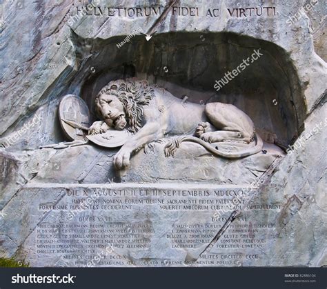 Famous Lion Monument Lucerne Stock Photo 82886104 | Shutterstock