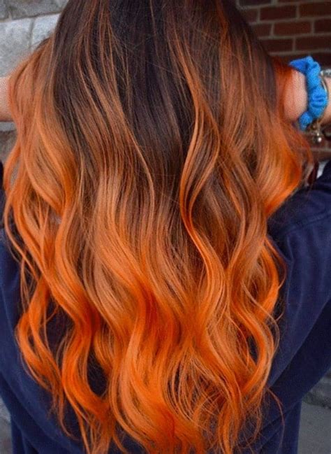 20 Blissful Orange Ombre Hair Ideas To Rock