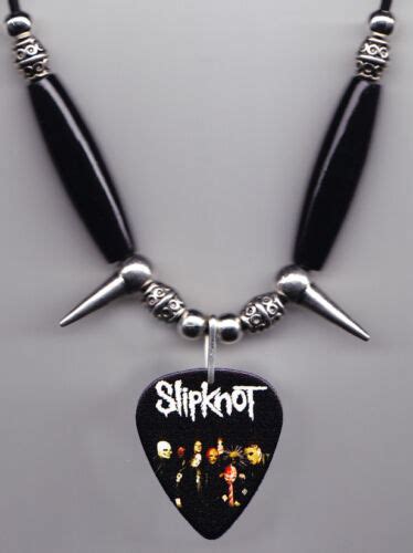 Slipknot Band Photo Guitar Pick Necklace 2 Ebay