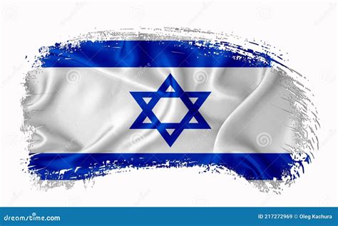 Israel Flag, Brush Stroke, Typography, Lettering, Logo, Label, Banner ...