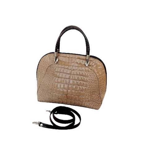 Borse In Pelle Bag Genuine Leather Handbag Croc Embossed Etsy