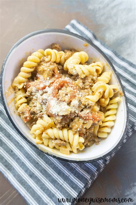 Ground Beef Pasta with Creamy Tomato Sauce - Moneywise Moms