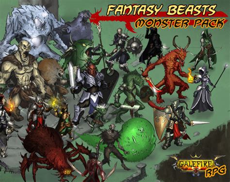 Fantasy Beasts Monster Pack By Galefirerpg