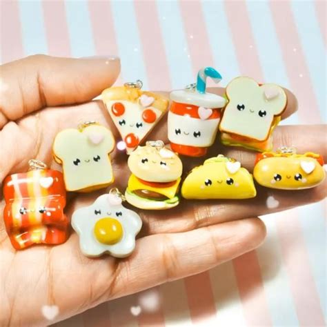 Kawaii Food Charms Video Tutorial Video Clay Crafts Clay Crafts