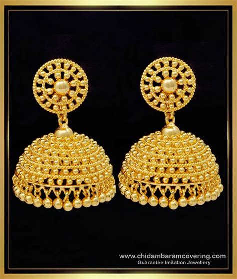 Buy Beautiful Jhumkas Gold Plated Bridal Wear Big Size Jimiki Kammal