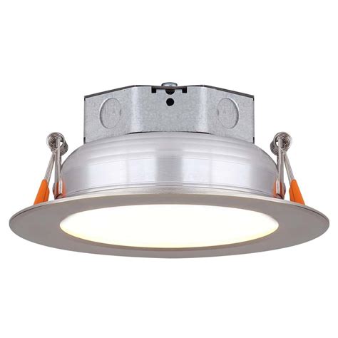 Canarm 4 Inch Integrated Led Recessed Disk Light In Brushed Nickel