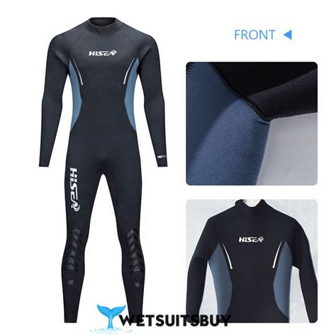 Mens 5mm Neoprene Fullsuit Rash Guard Diving Suit Keep Warm Back