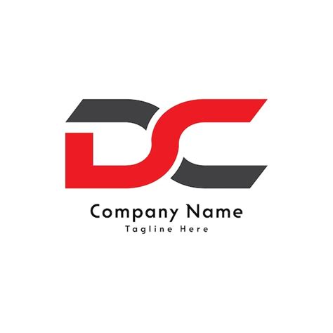 Ícone de design de logotipo de letra dc Vetor Premium