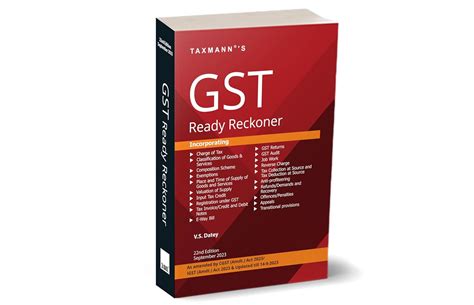 Buy Taxmann S GST Ready Reckoner CGST IGST Amdt Act 2023