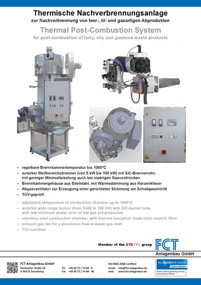 FCT Anlagenbau GmbH Thermal Post Combustion System