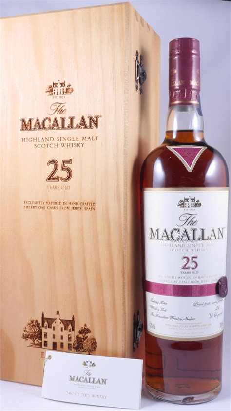 Buy Macallan 25 Years Sherry Oak Highland Single Malt Scotch Whisky 43