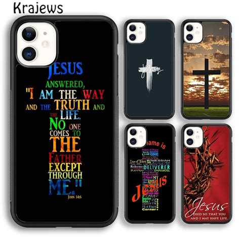 Krajews Christian Jesus The Cross Black Plastic Phone Case For Iphone