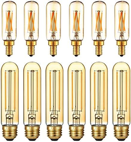 LiteHistory Bundle Of T6 E12 Led Bulb And T10 Led Bulb 4w 40w Edison