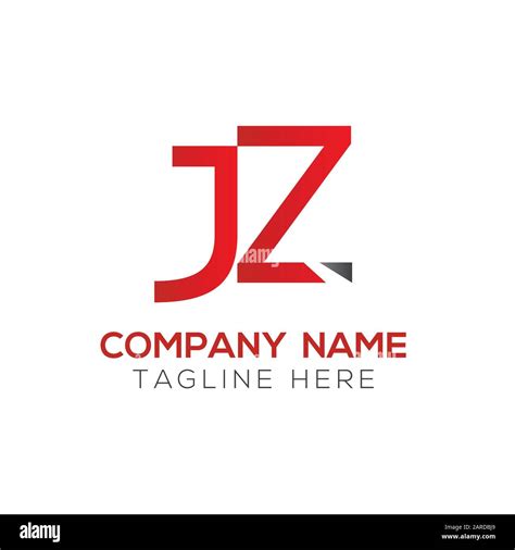 Letter Jz Logo Design Vector Template Initial Linked Letter Design Jz