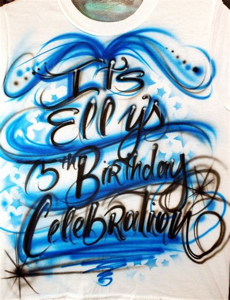 Custom Airbrush Shirt Birthday Design Custom Airbrushing Airbrush T