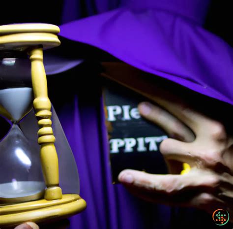 Photograph Of An Image Of A Spooky Sorcerer Holding In One Arm A Book