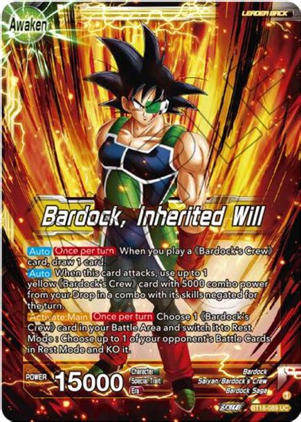 Bardock S Crew Bardock Inherited Will BT18 089 Dawn Of The Z