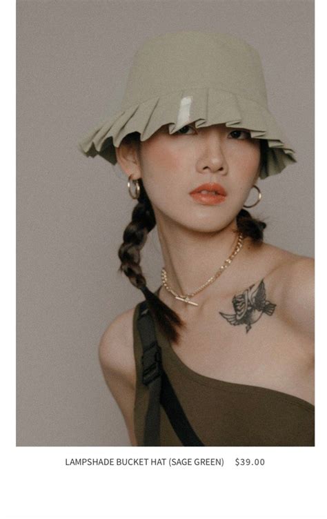 Store Unda Lampshade Bucket Hat In Sage Green Womens Fashion Watches And Accessories Hats