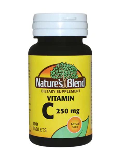 Nature’s Blend Vitamin C Tablets 250 Mg 100 Count