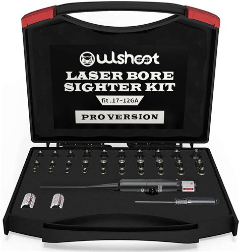 Professional Laser Bore Sight Kit Multiple Caliber Upgraded Red Bore