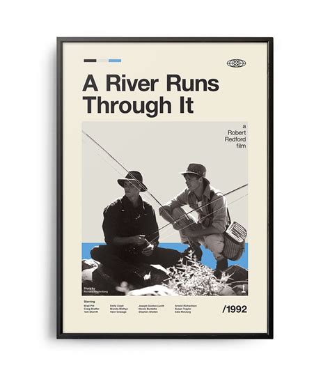 Mid Century Modern A River Runs Through It Movie Poster Weekend Poster