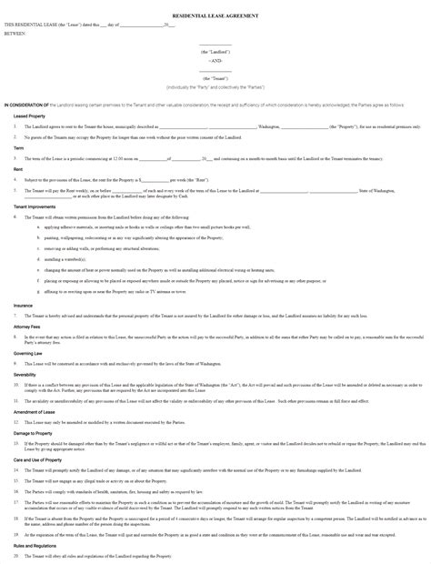 Free Washington DC Rental Lease Legal Agreement Forms - Forms.Legal