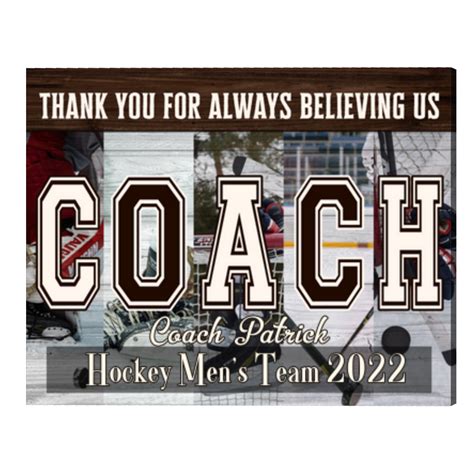 Personalized Vintage Gifts For Hockey Coaches, Hockey Coach Gift Print ...