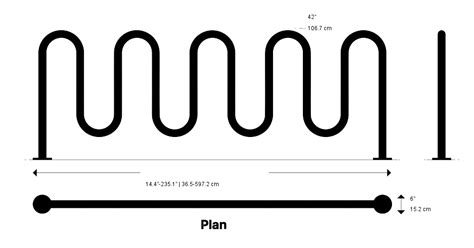 Belson Winder Wave Bike Rack Dimensions & Drawings | Dimensions.com