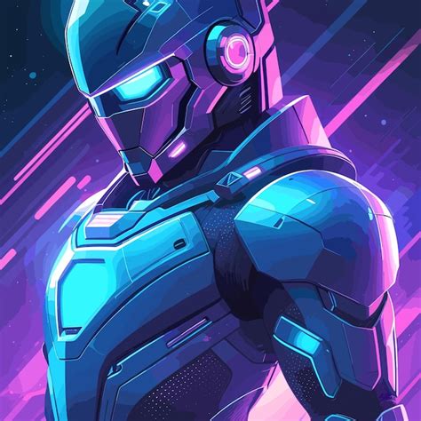 Premium AI Image | Wallpaper of futuristic robot with colors