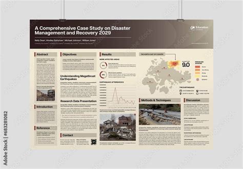 Landscape Research Poster Layout Stock Template | Adobe Stock