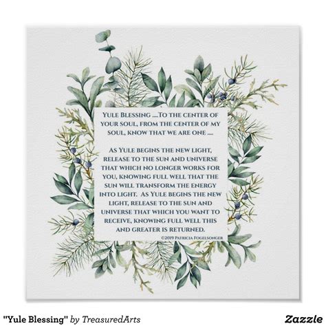 "Yule Blessing" Poster | Zazzle.com Yule Wicca, Pagan Magick, Wiccan Spell Book, Witchcraft ...