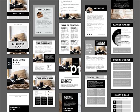 Business Plan Template, Canva Template Business Plan Editable Online ...