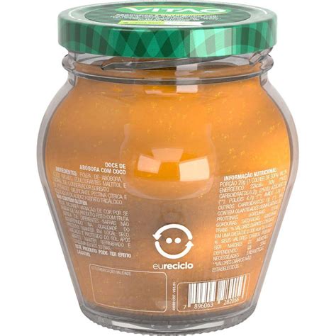 DOCE DE ABÓBORA COCO ZERO VITAO 200g Doce de Abóbora e Batata