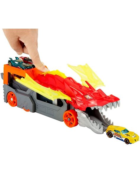 Автовоз Hot Wheels City Транспортьор дракон с количка Отлична цена Ozone bg