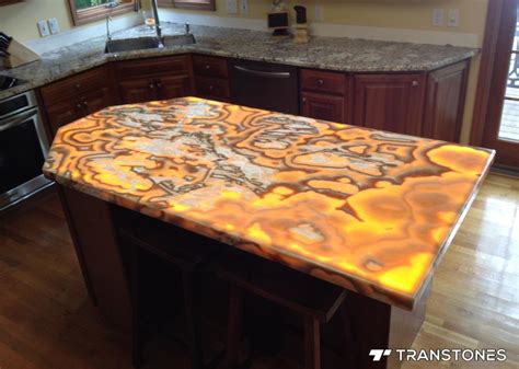 Artificial Onyx Translucent Stone Panel For Modern Dining Room Table