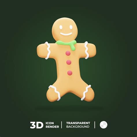 Premium PSD 3d Icon Christmas Gingerbread