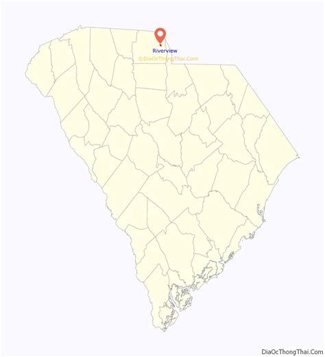 Map of Riverview CDP, South Carolina - Thong Thai Real