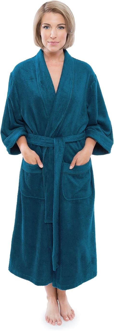 Texere Womens Luxury Terry Cloth Bathrobe Tidepool 2x3x Top