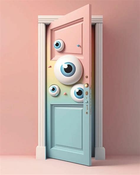 Premium Photo A Door That Has Eyes On It