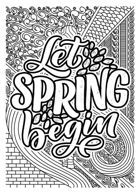 Spring Inspirational Quote Coloring Pages For Adults Spring